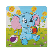 Load image into Gallery viewer, Cute Animals Wooden Educational Jigsaw Toys For Chidlren Kids Education And Learning Puzzles Toys for Girls Boys 9 PCS Or 16 PCS