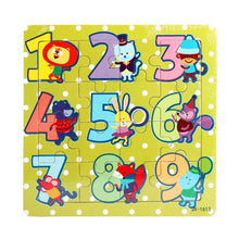 Load image into Gallery viewer, Cute Animals Wooden Educational Jigsaw Toys For Chidlren Kids Education And Learning Puzzles Toys for Girls Boys 9 PCS Or 16 PCS