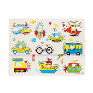 Vehicle Wooden Puzzle for Toddlers Preschool Aged Kids Educational and Sensory Learning