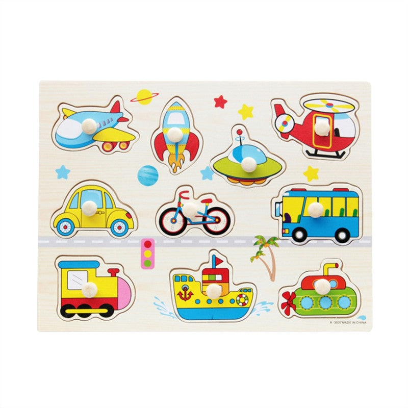 Vehicle Wooden Puzzle for Toddlers Preschool Aged Kids Educational and Sensory Learning