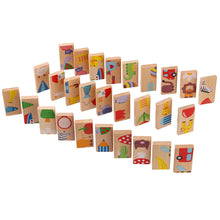 Load image into Gallery viewer, 28Pcs/Set Animal Domino Puzzles Toys Wooden Puzzles Domino Blcoks Kids Baby
